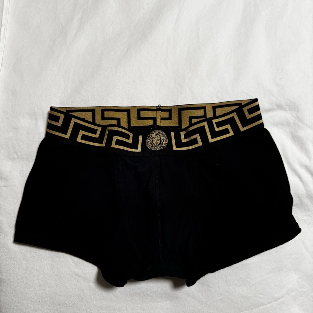 VERSACE UNDERWEAR BLACK MEDUSA HEAD MED/SIZE 4